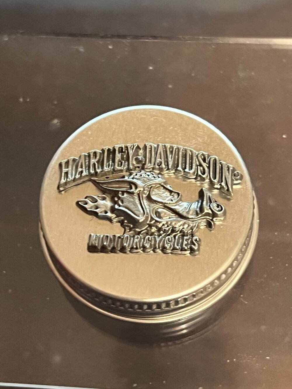 Harley Davidson HOG Motorcycles Biker Pewter Pill Box (HD04)